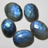 15x20 - 19x25 MM - Really Huge Size - 5 Pcs - Stunning Quality - Labradorite - Chekar Cut Oval Cabochon Full BlueFlashy Fire Sparkle